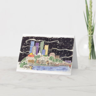 Festiva Tarjeta Snowley Skyline