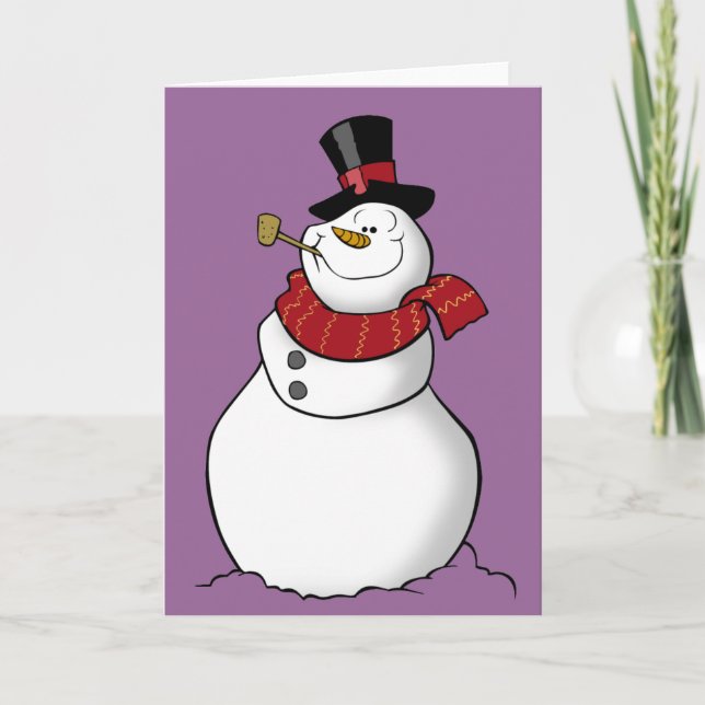 Festiva Tarjeta Snowman (Anverso)