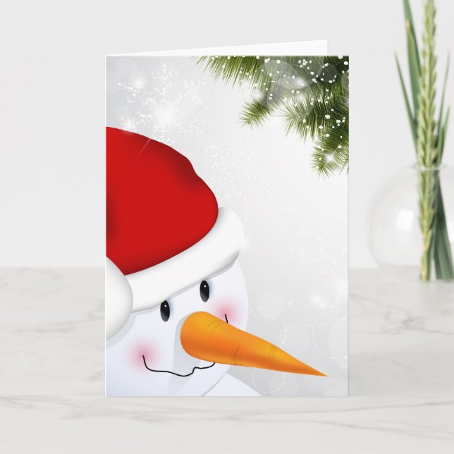 Festiva Tarjeta Snowman (Anverso)