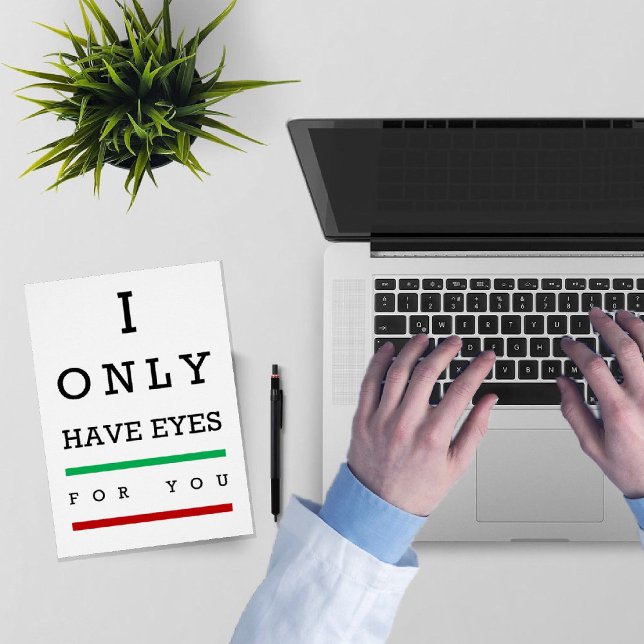 Festiva Tarjeta "solamente tengo ojos para ti" (Subido por el creador)
