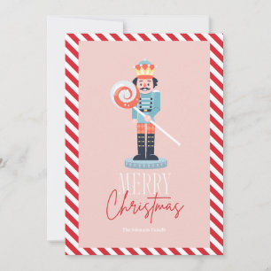 Festiva Tarjeta sonriente de Navidades de desnucracker