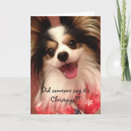 Festiva Tarjeta sonriente de Papillon de las felices