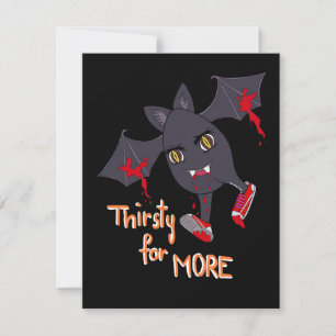 Festiva Tarjeta Spoopy Bat Halloween