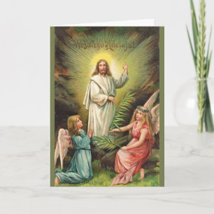 Festiva Tarjeta subida religiosa polaca de señor pascua