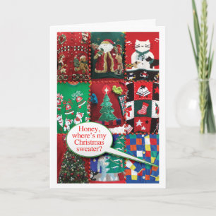 Festiva Tarjeta sudadera para Navidades feos