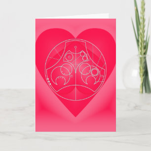Festiva Tarjeta: Tarjeta del día de San Valentín circular