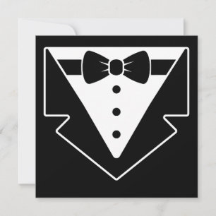 Festiva Tarjeta temática de esmoquin: elegante y con estil