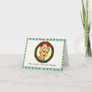 Festiva Tarjeta "Ten a Mary Little Navidades"