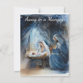 Festiva Tarjeta tradicional de 'Away in a Manger'