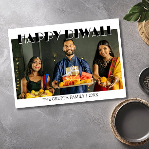 Festiva Tarjeta tradicional de felicitación de Diwali con
