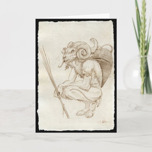 Festiva Tarjeta tradicional de Krampus (Anverso)