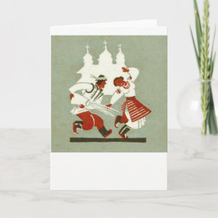 Festiva Tarjeta ucraniana de Pascua vintage