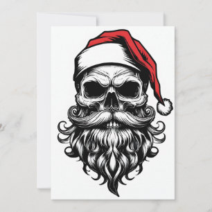 Festiva Tarjeta única de Navidades de Guay Santa Skull
