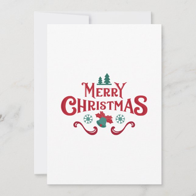 Festiva Tarjeta única de Navidades rojos (Anverso)