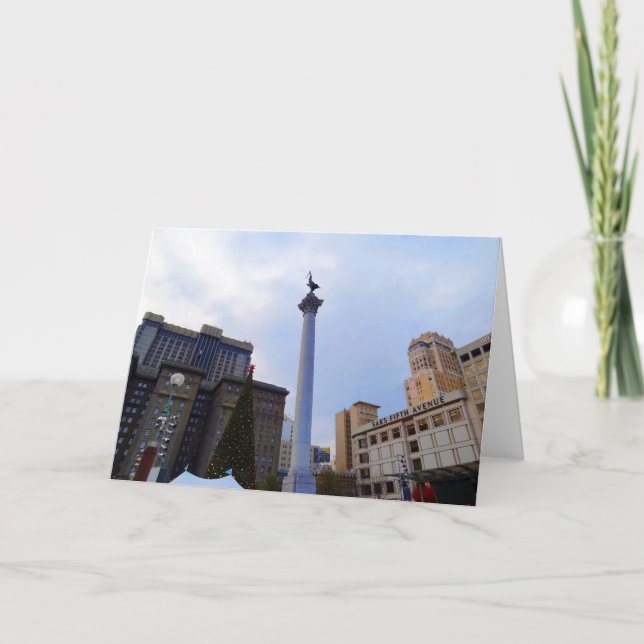 Festiva Tarjeta Union Square #4-1 de San Francisco (Anverso)