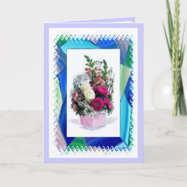 Festiva Tarjeta Vase Floral