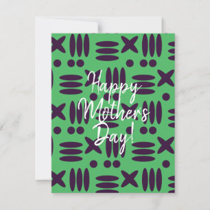 Festiva Tarjeta verde de feliz día de la madre