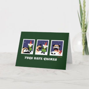 Festiva Tarjeta verde del día de fiesta de los gnomos del