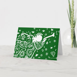 Festiva Tarjeta verde para el ángel de la Trucha