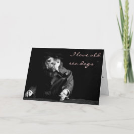 Festiva Tarjeta vieja del el día de San Valentín del perro