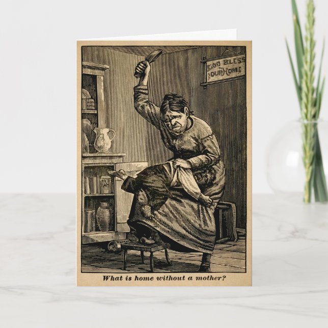 Festiva Tarjeta vintage del día de la madre (Anverso)