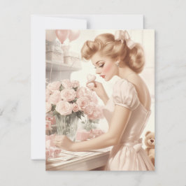 Festiva Tarjeta Vintage del Día de San Valentín - Amor Ate