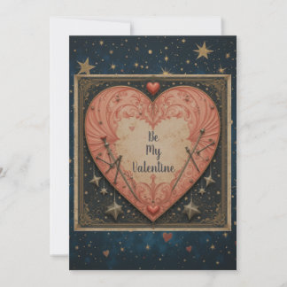 Festiva Tarjeta Vintage del Día de San Valentín – Tarjeta 