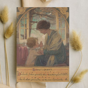 Festiva Tarjeta vintage religiosa del día de la madre
