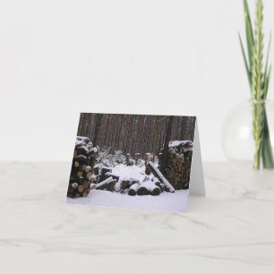 Festiva Tarjeta Winter Woods