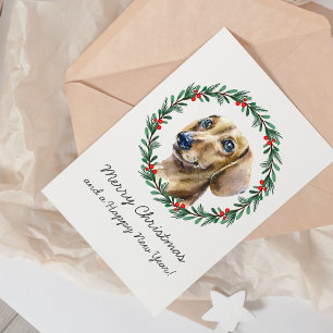 Festiva Tarjeta Wreath de feriado navideño lindo de Navida