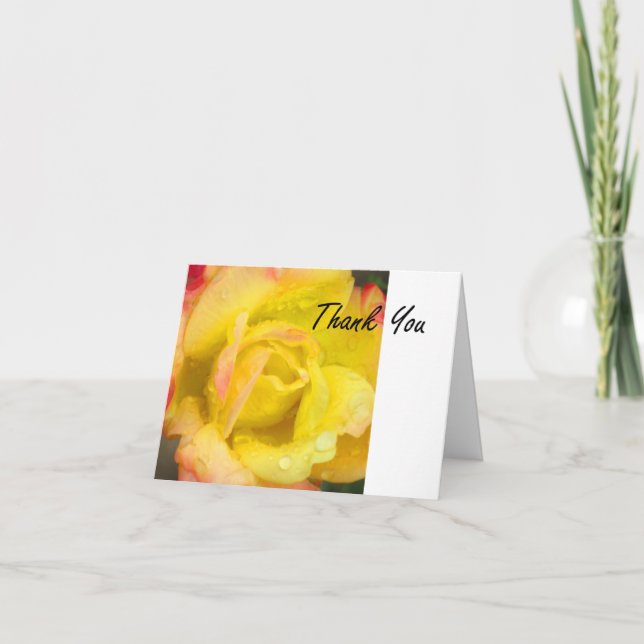 Festiva Tarjeta Yellow Rose Gracias (Anverso)
