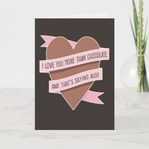 Festiva Te Amas Más Que El Chocolate... Tarjeta de amor di