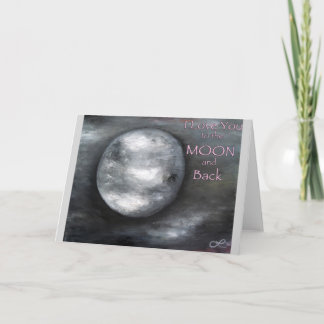 Festiva Te amo a la luna y a la tarjeta de felicitación
