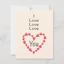 Te Amo Amo Amo Tarjeta del Día de San Valentín