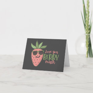 Festiva Te amo Berry Mucha Tarjeta De Saludo