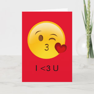Festiva Te amo la tarjeta de San Valentín de Emoji