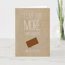 Festiva Te amo más que una tarjeta de San Valentín de choc