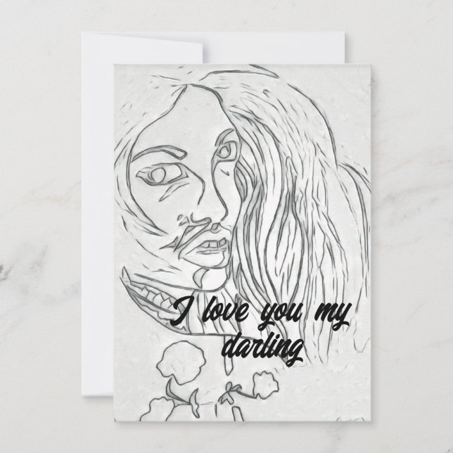Festiva Te amo mi querido, tarjeta de romance (Anverso)