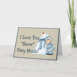 Festiva ¡Te Amo Mucho La "Nieve"! Tarjeta de felicitación 