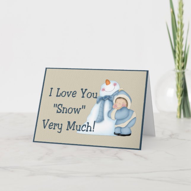 Festiva ¡Te Amo Mucho La "Nieve"! Tarjeta de felicitación  (Anverso)