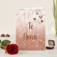 Te Amo Tarjeta El día de San Valentín Amor Español