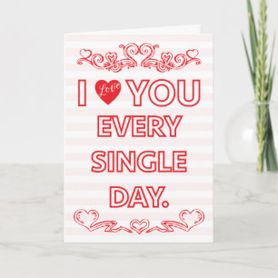 Festiva Te amo todos los días tarjeta de San Valentín