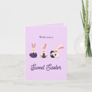 Festiva Te deseo una feliz tarjeta de vacaciones de Pascua
