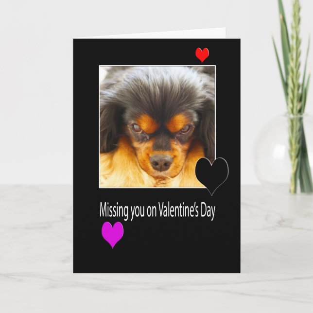 Festiva Te extraño en el Día de San Valentín con tarjeta d (Anverso)