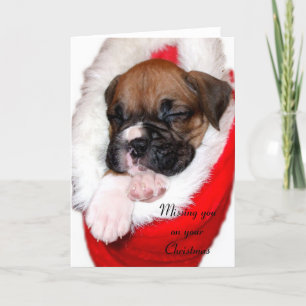 Festiva Te falta la tarjeta de saludo de boxer Navidades