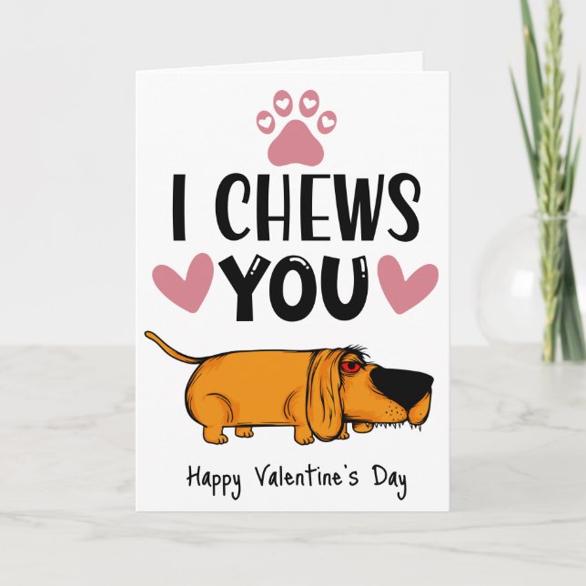 Festiva Te mastico...Valentín de la tarjeta del perro (Anverso)