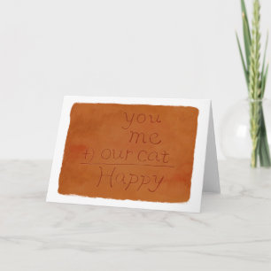Festiva Te quiero tarjeta de San Valentín para Nerdy Cat L