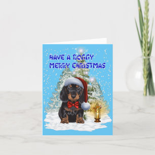 Festiva Ten una Doggy Feliz Navidad, tarjeta de navidades