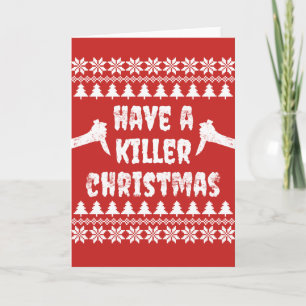 Festiva Tener una tarjeta de Navidades asesinos