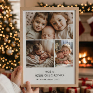 Festiva Tener una tarjeta familiar de Navidades de Holly J
